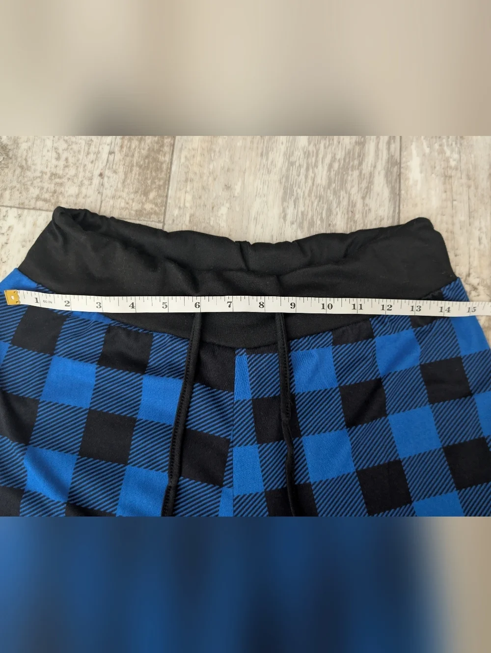 Just Love Light Blue and Black Plaid Lounge Pants